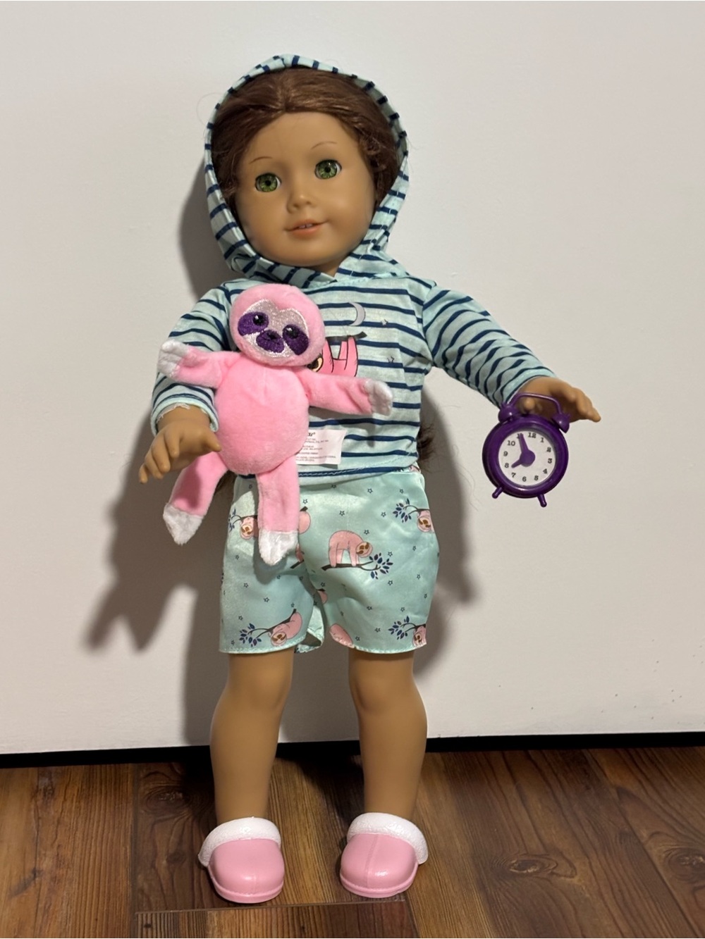 Plush Pink Sloth Toy with Pink Accessories - Kids Toys - Picture 2 of 2